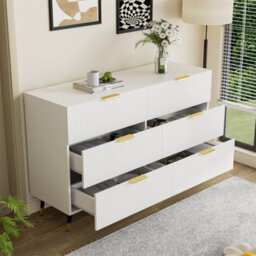Btm Sideboard Modern Design Chest Of Drawers Large Storage Cabinet Golden Handles Living Room Bedroom Storage Furniture - thumbnail 4