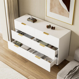 Btm Sideboard Modern Design Chest Of Drawers Large Storage Cabinet Golden Handles Living Room Bedroom Storage Furniture - thumbnail 9