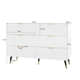 Btm Sideboard Modern Design Chest Of Drawers Large Storage Cabinet Golden Handles Living Room Bedroom Storage Furniture - thumbnail 5