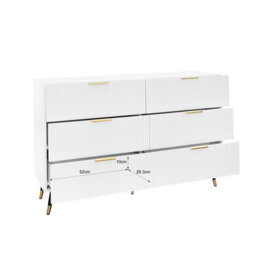 Btm Sideboard Modern Design Chest Of Drawers Large Storage Cabinet Golden Handles Living Room Bedroom Storage Furniture - thumbnail 6