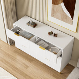 Btm Sideboard Modern Design Chest Of Drawers Large Storage Cabinet Golden Handles Living Room Bedroom Storage Furniture - thumbnail 3