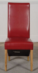 That's Furniture Lola Burgundy Leather Dining Chairs For Dining Room Or Kitchen - thumbnail 2