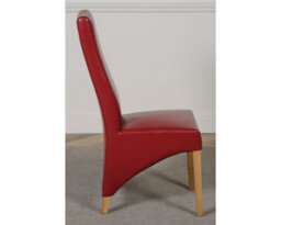 That's Furniture Lola Burgundy Leather Dining Chairs For Dining Room Or Kitchen - thumbnail 3