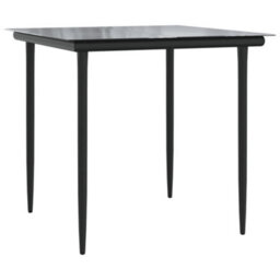 Berkfield 5 Piece Garden Dining Set Black Steel And Textilene - thumbnail 4