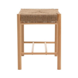 Orsina Durable Natural Rope Weave Small Bench, Solid Wooden Frame Garden Bench For Livingroom, Versatile Bench - thumbnail 5