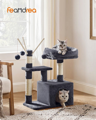 Feandrea Cat Tree, Small Cat Tree, Scratching Post, With Cave And Platform - image 1