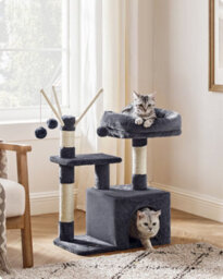 Feandrea Cat Tree, Small Cat Tree, Scratching Post, With Cave And Platform - thumbnail 3