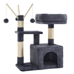Feandrea Cat Tree, Small Cat Tree, Scratching Post, With Cave And Platform - thumbnail 2