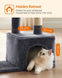 Feandrea Cat Tree, Small Cat Tree, Scratching Post, With Cave And Platform - thumbnail 7