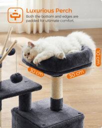 Feandrea Cat Tree, Small Cat Tree, Scratching Post, With Cave And Platform - thumbnail 5