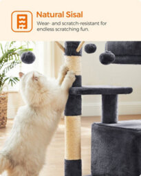 Feandrea Cat Tree, Small Cat Tree, Scratching Post, With Cave And Platform - thumbnail 8