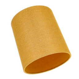 Happy Homewares Contemporary And Sleek Ochre Linen Fabric 6 Cylindrical Lamp Shade 60W Maximum - thumbnail 4