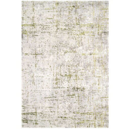 Loomed Olive Green Grey Tweed Floral Embossed Living Area Rug 120X170Cm - thumbnail 7