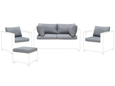 Beliani Outdoor Cushion Cover Set Milano Grey - image 1