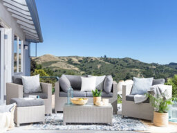 Beliani Outdoor Cushion Cover Set Milano Grey - thumbnail 2