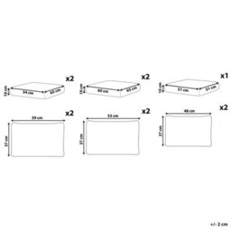 Beliani Outdoor Cushion Cover Set Milano Grey - thumbnail 3