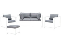 Beliani Outdoor Cushion Cover Set Milano Grey - thumbnail 1