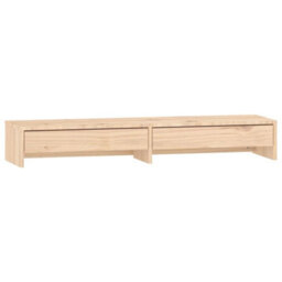 Walplus Monitor Stand 100X27X15 Cm Solid Wood Pine - thumbnail 2