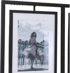 Deenz Sleek Black Metal 6 Picture Modern Contemporary Photo 6X4 '' Frame Display Multi Aperture Design Cherished Memories - thumbnail 3