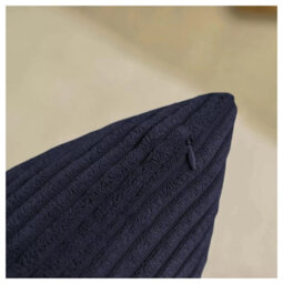 Ameha Navy Stripe Velvet Cushion Cover 18X18 Inch, Set Of 4 Soft, Breathable & Hypoallergenic With Invisible Zip - thumbnail 7