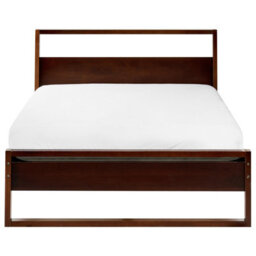 Beliani Bed Pine Wood Giulia 120 X 200 Cm (Eu Small Double) Dark Brown - thumbnail 3