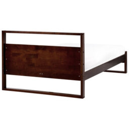 Beliani Bed Pine Wood Giulia 120 X 200 Cm (Eu Small Double) Dark Brown - thumbnail 4