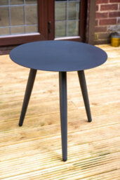 Sh&g Bolingbroke 2 Seat Bistro Set - 3 Piece Round Table & Chairs - Aluminium & Grey Rattan With Grey Cushions - Indoor & Outdoor - thumbnail 3