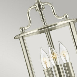 Luminosa Lighting Elstead Gentry 3 Light Small Ceiling Lantern Pendant Polished Brass, E14 - thumbnail 3