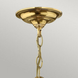 Luminosa Lighting Elstead Gentry 3 Light Small Ceiling Lantern Pendant Polished Brass, E14 - thumbnail 2