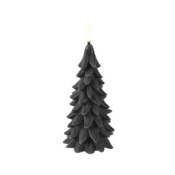 Kaemingk Led Wick Candle Wax Tree Steady Flame Indoor Decoration Black  - D.8Cm H.19.5Cm - thumbnail 2