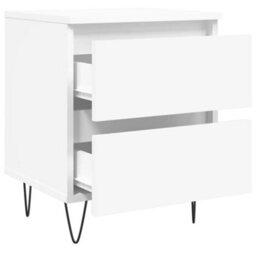 Berkfield Bedside Cabinet White 40X35X50 Cm Engineered Wood - thumbnail 6