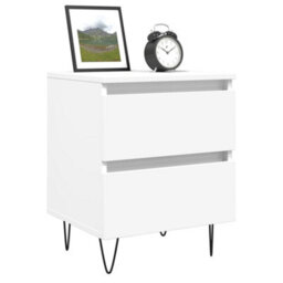 Berkfield Bedside Cabinet White 40X35X50 Cm Engineered Wood - thumbnail 3
