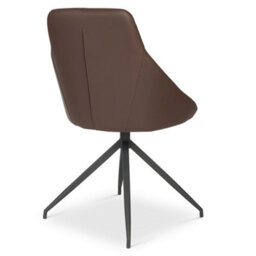 Bravich Lisbon Faux Leather Swivel Brown Dining Chair - thumbnail 3