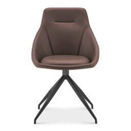 Bravich Lisbon Faux Leather Swivel Brown Dining Chair - thumbnail 6
