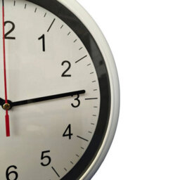 White Round Quartz Wall Clock Battery Operated 24Cm Office Minimalistic Clock - thumbnail 4