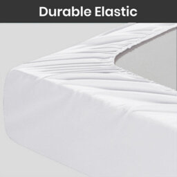 Ameha Plain Microfiber Fitted Sheet 25Cm Deep Pocket- Hypoallergenic Easy Care White Fitted Sheets Super King Bedsheet (180X200Cm) - thumbnail 6