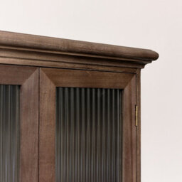 Melody Maison Wooden Reeded Glass Wall Cabinet - thumbnail 7
