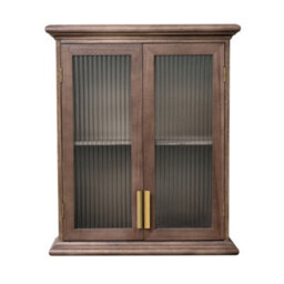 Melody Maison Wooden Reeded Glass Wall Cabinet - thumbnail 8