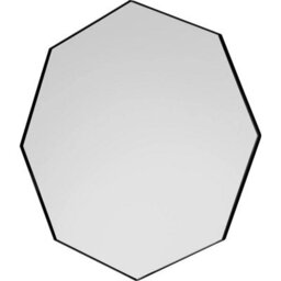 Xample Gallery Bowie 80Cm Octagon Wall Mirror, Black Metal Frame, Modern Geometric Design For Living Room, Bedroom, Hallway - thumbnail 4