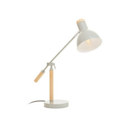 Orsina Matte Grey Table Lamp, Easy To Assemble Bedside Table Light, Eco-Friendly Lamp For Table Living Room - thumbnail 2