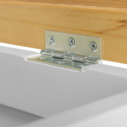 Farro Grey Ottoman Blanket Box - Painted With Oak Top - Fully Assembled By Roseland Furniture - thumbnail 9