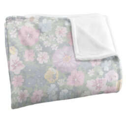 DC comics Wonder Woman Silky Floral Logo Blanket Grey/multicoloured (One Size) - thumbnail 3