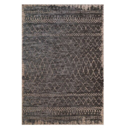 Loomed Neutral Charcoal Grey Striped Woven Flatweave Easy Clean Durable Soft Indoor Outdoor Area Rug 120X170Cm - thumbnail 5
