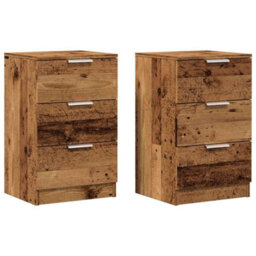 Berkfield Bedside Cabinets 2 Pcs Old Wood 40X36X65 Cm Engineered Wood - thumbnail 2