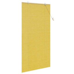 Berkfield Window Blinds & Shades With Curtains Manual Yellow Bamboo - thumbnail 4