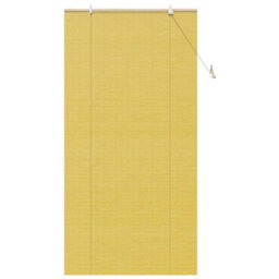 Berkfield Window Blinds & Shades With Curtains Manual Yellow Bamboo - thumbnail 2