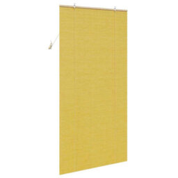 Berkfield Window Blinds & Shades With Curtains Manual Yellow Bamboo - thumbnail 5