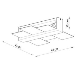 Luminosa Lighting Luminosa Feniks 2 Light Flush Ceiling Light Natural Wood, E27 - thumbnail 4