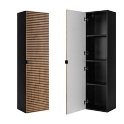 Heze Furniture Loft Modern Style Ribbed Door Bathroom Cabines Vanity Units Set With Worktop 60Cm & 35Cm - Gold Craft Oak - thumbnail 3