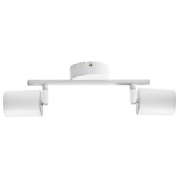 Beliani 2-Light White Metal Spotlight Ceiling Lamp, Industrial Matt Finish, Adjustable Heads - thumbnail 3